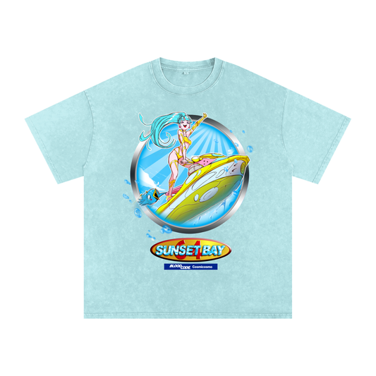 sunset bay,wave race 64,n64,anime,manga,blood code,edm,video games,streetwear,shirt