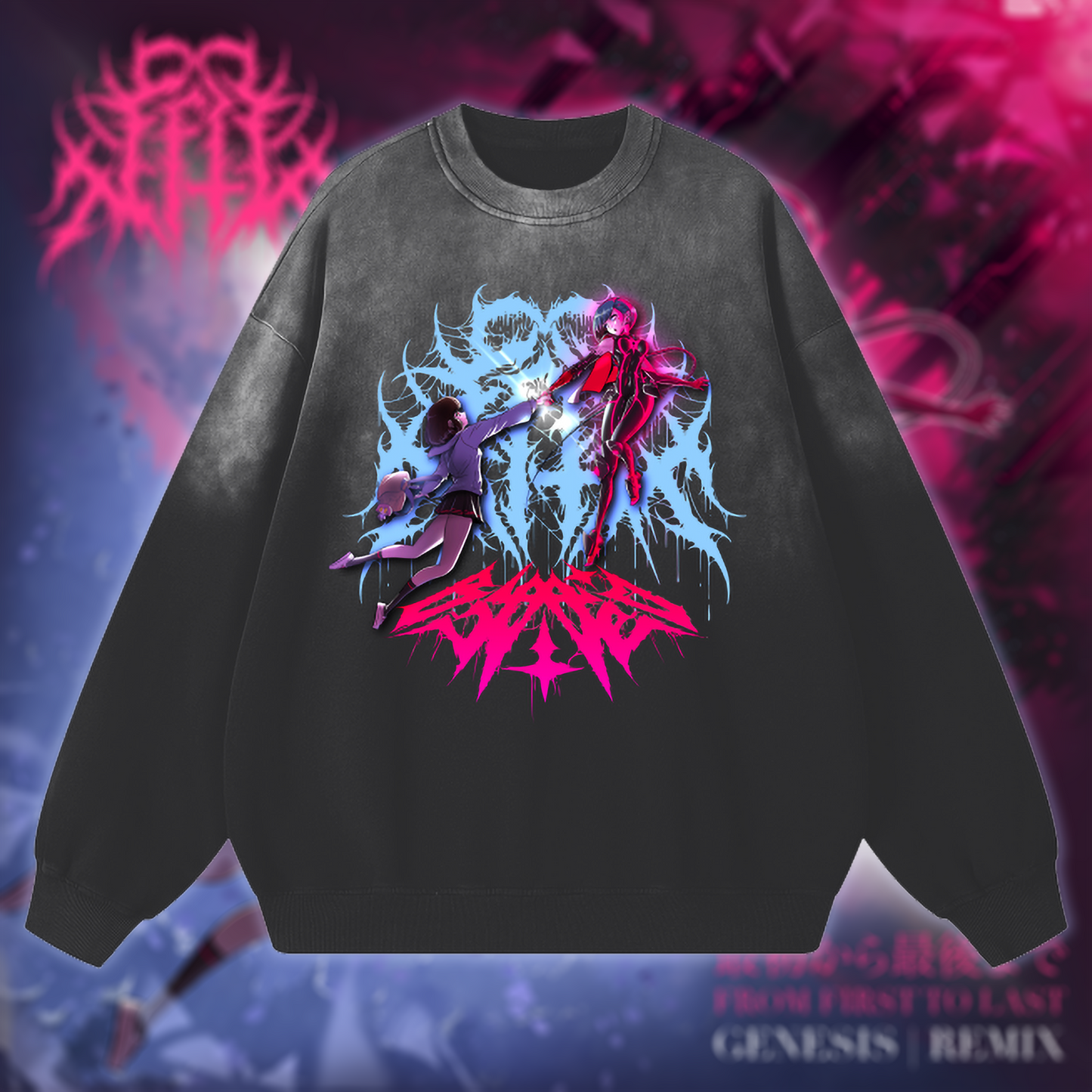 FROM FIRST TO LAST xXx BLOOD CODE - DROP-SHOULDER SWEATSHIRT