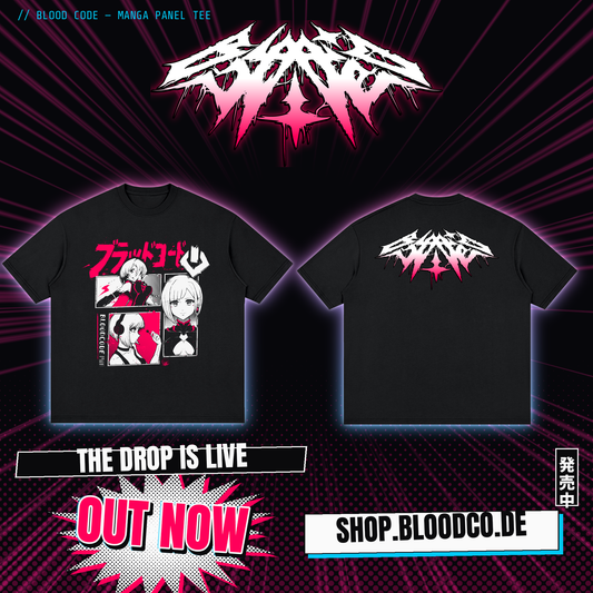 manga,anime,bloodcode,haru,streetwear,clothing,tee