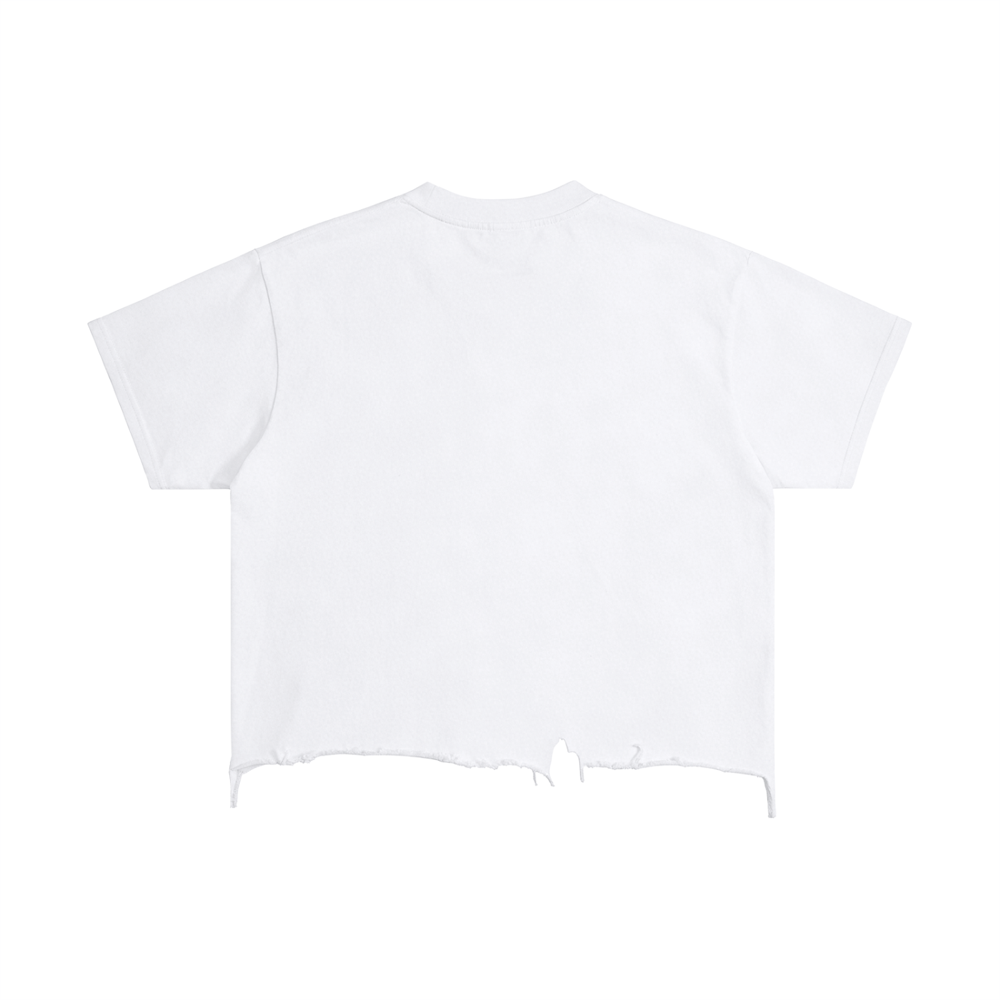 HARU🔔BELL Vintage Wash Boxy Distressed Hem T-Shirt by BLOOD CODE