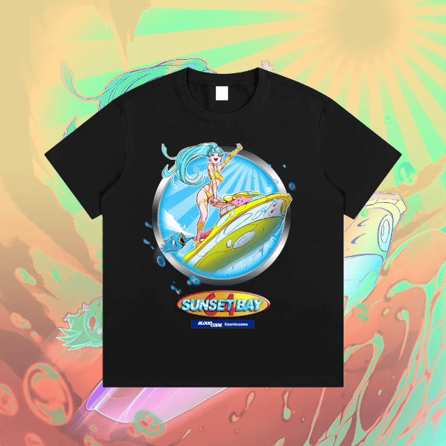 blood code X cosmicosmo - sunset bay 64 Essential Cotton T-Shirt